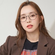 룩스토어 깔끔한 디자인 심플 타원형뿔테 블루라이트차단 청광안경 변색렌즈