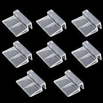 Saim Acrylic Aquarium Cover Clip 8 PCS Clear Fish Tank Glass Cover Clip Support Holder Universal Lid, 6mm/0.24inch