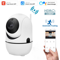 홈캠 강아지cctv ip카메라 Rehentint 1080p tuya 무선 wifi 2mp 실내 자동 추적 야간 투시경 스마트 라이프 보안 alexa google, 알렉사 128g, 미국 플러그