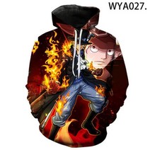 3D 인쇄 된 스웨터 젊은 만화 원피스 후드 풀오버 긴 소매 남자 여자 어린이 Streetwear 자 켓
