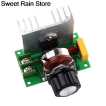 전압조절기4000 W AC 220V SCR 전압 조정기 가능 전원 공급 장치 보드 속도 제어 조광기 브러시 모터 전기, 한개옵션0