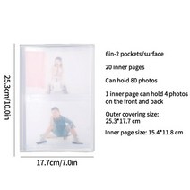 포켓포토 미니프린터 인화지 포토용지 80/84 포켓 투명 사진 앨범 미니 폴라로이드 기차 티켓 Photocard Holder 도서 Polaroid Book Album de foto, [04] 6in 80 pockets