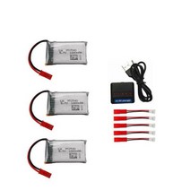 리포 배터리 드론 부품 밧데리 3.7V 1000mAh Lipo 1S + USB 충전기 세트 HQ898B H11D H11C H11WH T64 T04 T05 F28 F29 T56 T, CHINA, 빨간