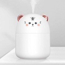 불멍&쿨멍 무드등 가습기 2022 사랑스러운 공기 가습기 미스트 분무기 250ML 다채로운 빛으로 자동 전원, 03 white tiger