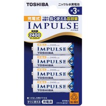 일본직발송 2. 東芝(TOSHIBA) TOSHIBA 니켈 수소 전지 충전식 IMPULSE 고용량 타입 단 3형 충전지(MIN.2 4, One Size, 단 3형 4개, 단품