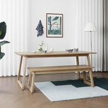 [애쉬턴내츄럴] A형 6인용식탁/테이블 세트 1800, 단품