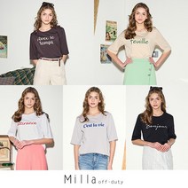 수량비상 밀라 23 Summer 레터링 티셔츠 5종