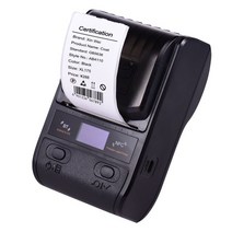 라벨프린터 휴대용 58mm 감열식 프린터 USB NFC 블루투스 블루투스 프린터 배송 익스프레스 미니 라벨 프, 01 Black_02 미국 플러그