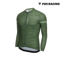 폭스레이싱 자전거의류 이태리원단 롱 저지 올라운드 FRLJER-162-Moss Green, DarkGrey-XL FREE