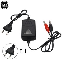 충전식 12V 1300mA 밀폐형 납산 배터리 usb 자동차 트럭 오토바이 당 검정색 및 빨간색 리드, 02 EU Plug