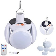 태양열조명 태양광전등 조명등 야외 휴대용 USB 충전식 태양 야외 접이식 LED 전구 검색 조명 캠핑 토치, 한개옵션1, 02 With RC