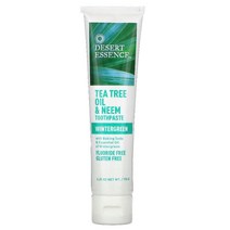 Desert Essence 티트리 오일 님 치약 윈터그린 6.25 oz (176 g), 6.25 액상 온스