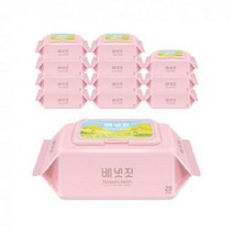 배냇짓 빈핑크 아기물티슈 캡형 휴대 20매 12팩