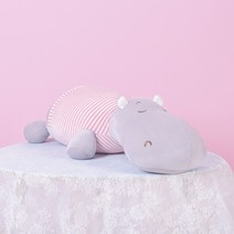 하마 바디 필로우 안고 자는 일자 베개 다리사이 애착 인형 롱 쿠션 숙면 배게 수면 캐릭터, 암컷 하마