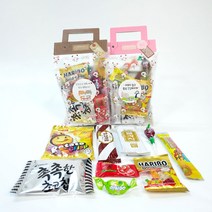 마음꾸러미 어린이집 생일답례품 구디백 유치원 단체 행사 시험 학생 학교 간식 세트 손잡이가방세트, 10종 간식세트, 1세트