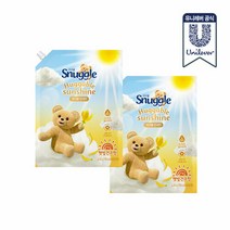 스너글 섬유유연제 햇빛건조 선샤인 1.5L x2, 멜로우 선샤인 1.5L x2
