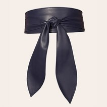 원피스 벨트 여성 우아한 활 긴 검은 부드러운 가죽 넓은 허리띠 bowknot 드레스