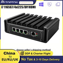 미니 PC 11 세대 인텔 라우터 i7 1165G7 펜티엄 7505 4 i225 25G LAN 2xDDR4 NVMe 셀러론 N5105 팬리스 pfSense 방화벽, CN, Celeron N5105 + 미국, 16GB DDR4 512GB NVMe