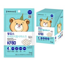 웰킵스 미세먼지황사마스크 KF80 초소형, 1개입, 170개, 백색