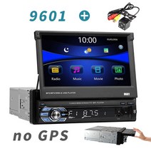카오디오 개폐식 1 Din 7 인치 터치 스크린 라디오 스테레오 오디오 MP5 MP4 플레이어 블루투스 멀티미디어, 02 9601 with cam