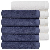 10장 데일리수건 40수 코마사 130g, 클래식블루5장+화이트5장