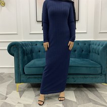 con Ribbed Long Dress for Women Fall Stretchy Solid Color Mockneck Sleeve Maxi [B00105931]