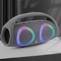 방수스피커 우퍼 블루투스 스피커 고출력 휴대용 RGB 다채로운 빛 방수 무선 서브우퍼 360 스테레오 서라운드 Tws Fm 100W, 2.SILVER, SILVER