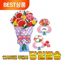 보노샵 카네이션 꽃다발 감동 엽서만들기, 10p 세트