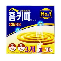 홈키파 디 모기향 무색소 10개입 3개, 단품