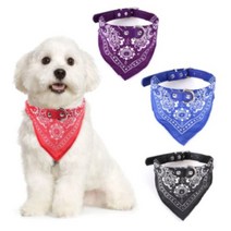 서후네 멋쟁이 강아지 반다나 스카프 목걸이 반려동물 악세사리, 1개, 블랙