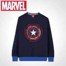 마블정품 특양면 레귤러핏 따뜻한 기모맨투맨 캡틴 캐릭터(M-3XL)