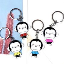 후드티 원숭이 거울 열쇠고리 키링