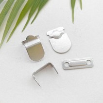 헤세드 NEW) 간편 고정 후크 고리 마이깡 바지후크 치마후크(4쌍), 실버