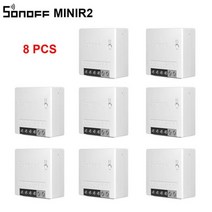 도매 Itead SONOFF 미니 와이파이 스마트 릴레이 2 웨이 스위치 무선 e-WeLink 앱 원격 제어 조명 스위치 220V On Off, 8 PCS MINIR2_CHINA