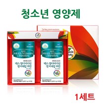 성장기 청소년 수험생 멀티비타민 종합 비타민 영양제 선물세트 멀티비타민앤미네랄 보충제 어린이 우리아이 유아 포틴 중학생 고등학생 남여학생 초유 DHA 유산균 홍삼 파이토케미컬, 800mg, 180정(1세트)