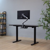 카멜마운트 전동식 높이조절 스탠딩책상 FDE1400, 월넛