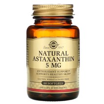 솔가 천연 아스타잔틴 아스타산틴 Astaxanthin 5mg 마세조류 추출 60정 소프트젤
