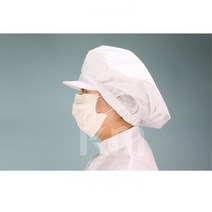 반도체 조립현장 크린룸 귀망사 캡 방진모자 실험실 생산현장 바이오 전기전자, 화이트S