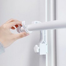 홈바내쓰 전세 월세 자취방 못없이 설치하는 커튼봉 블라인드 안뚫어고리 ver.4 화이트 1세트 (2개입) + 커튼봉, 안뚫어고리 버전4 + 심플봉 (4호 275~445cm)