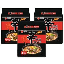 농심 신라면 블랙 134g 4입X3개(12개) 맛있는 라면 즉석 한끼 간식 밥 라멘 점심 박스 면 추천 종류 가격 차박 음식 여행 캠핑 야식, 신라면블랙 134g 4입X3개(12개)