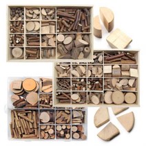 싸다구 자연 나무 조각 세트 -3종 공작 만들기 공예, C세트