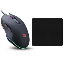 TG삼보 저소음 게이밍 유선 마우스 TG-M2000GL + 대형 게이밍 마우스 패드 RAMA2-RA001, 혼합색상