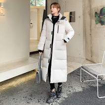 중학생롱패딩 가벼운 여학생 오버핏 롱패딩 슬림핏 심플 아우터 K09