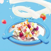 직접 만드는 철판 아이스크림 제조기 젤라또 만들기 건강한, 블루