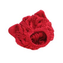 여자용 니트 크로셰 꼰 고양이 귀 베레모 비니 스키 니트 모자 1PBJ