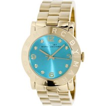 [해외]명품마크제이콥스시계70015668 MARC JACOBS AMY GOLD TONE SWAROVSKI CRYSTALS BLUE DIAL BRACELET WATCH MBM3220