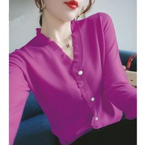 Makone 고야스타일 [1638] 루벨진주가디건 (7컬러)
