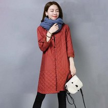 ZDD 여성 하프 경량패딩 퀼팅 누빔 카라 무지 슬림핏 자켓 겨울코트 빅사이즈(4XL까지)