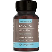 endur-c® - 최적의 흡수를 위한 1000mg 서방형 비타민 C 보충제 - 150정 - 로즈힙 함유 아스코르브산 - Endurance Products Company, 300 카운트1000mg