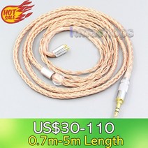[해외]LN006734 AKG N5005 N30 N40 MMCX용 2.5mm 3.5mm XLR 밸런스 16 코어 99 7N OCC 이어폰 케이블, 유형 C 포트, 2m